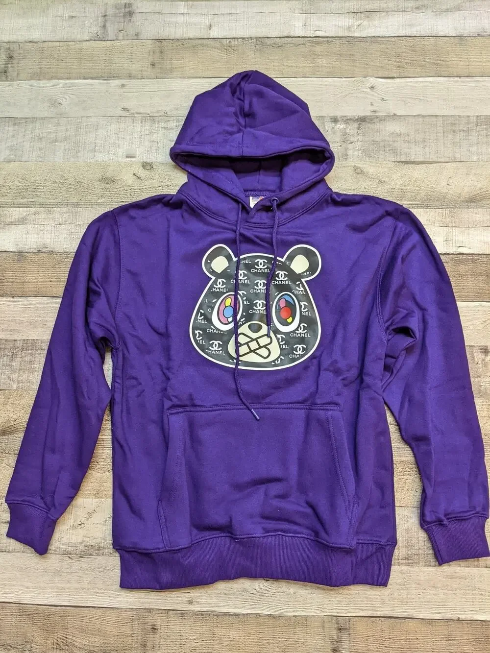 OWNYC CHANEL Bear Hoodie Purple Size Large, New
